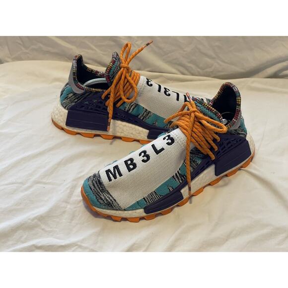 Adidas x Pharrell Williams Solar HU NMD "Solar Pack-M1L3L3" Sneakers-7.5 - Picture 1 of 12